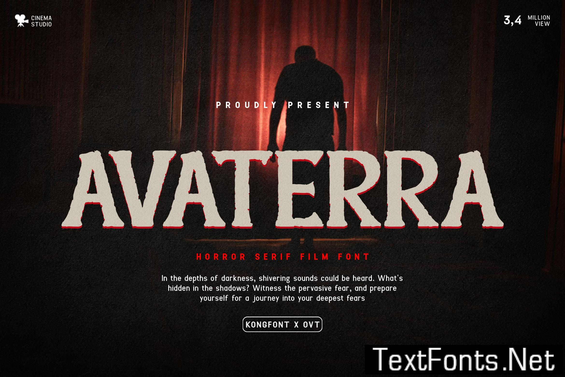 Avaterra - Horror Serif Film Font WJ3MCV9