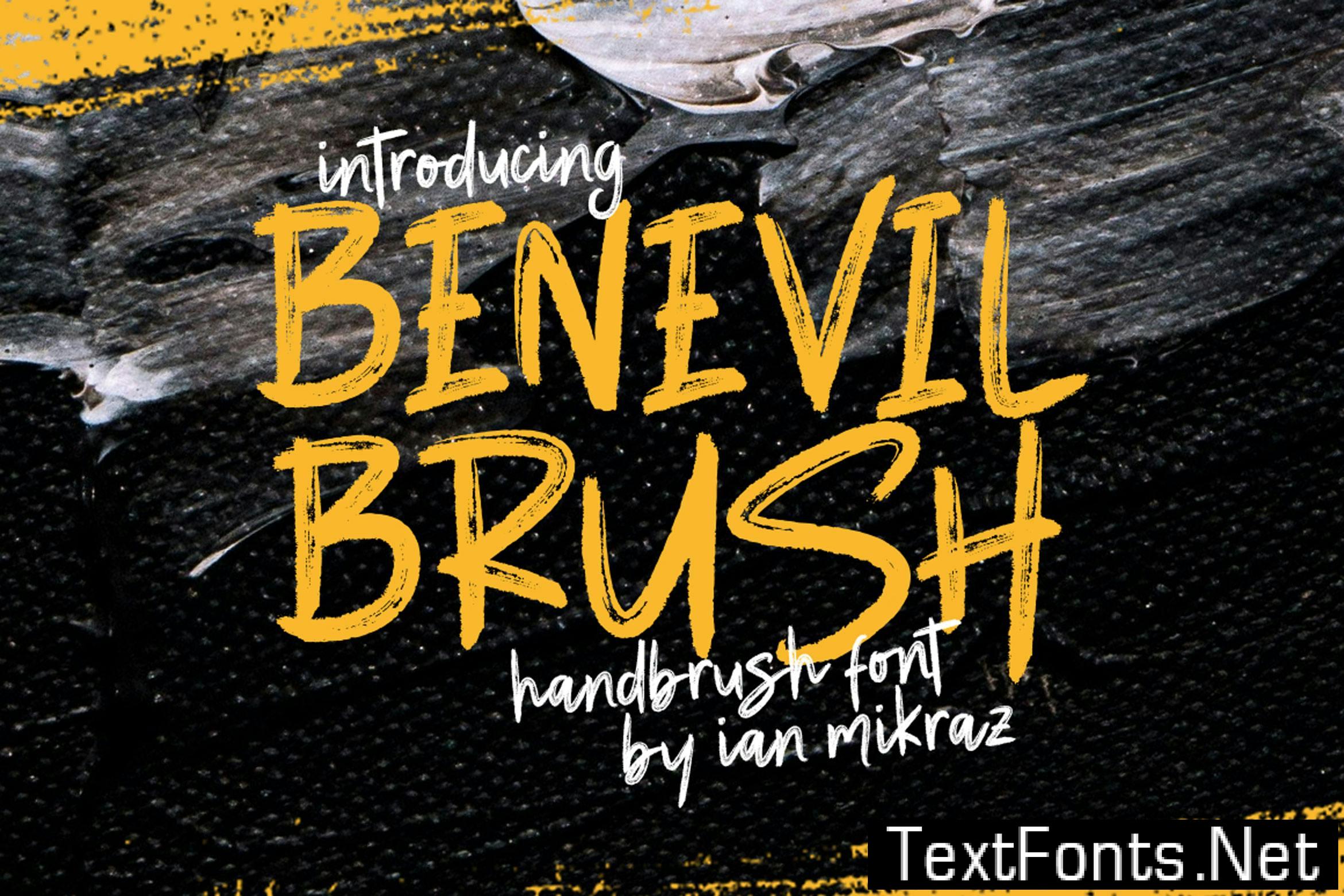 Benevil Brush - Handbrush Font 26SGZ45