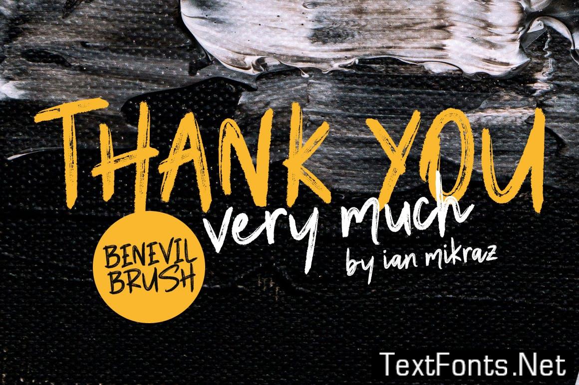 Benevil Brush - Handbrush Font 26SGZ45