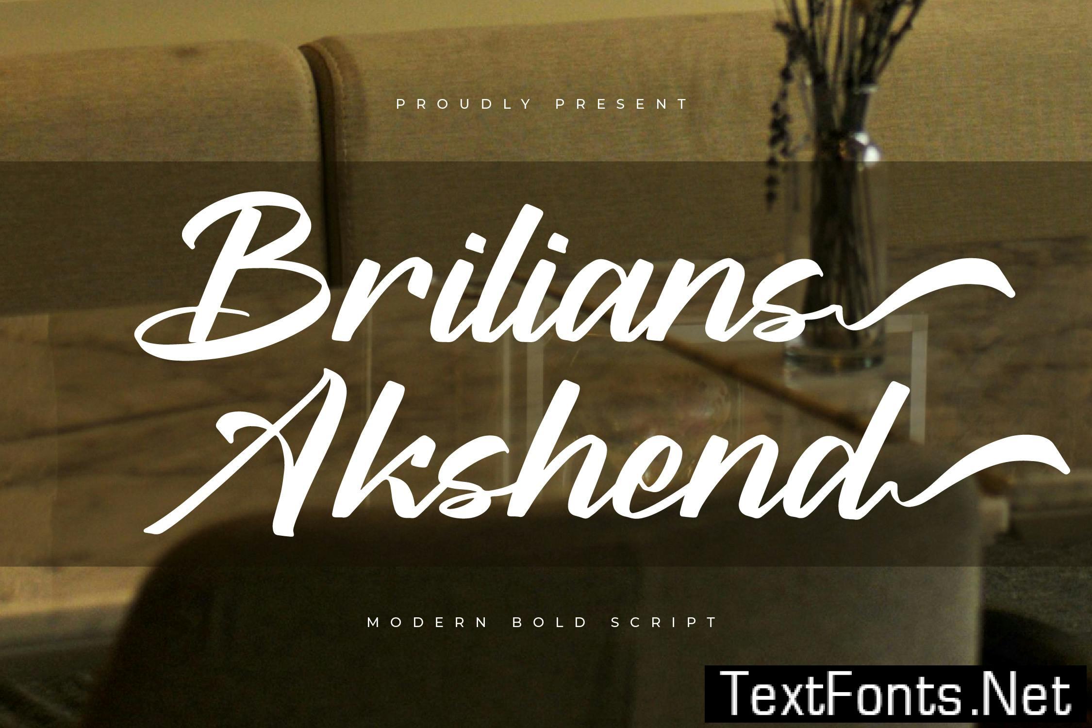 Brilians Akshend Modern Bold Script JUD7G82