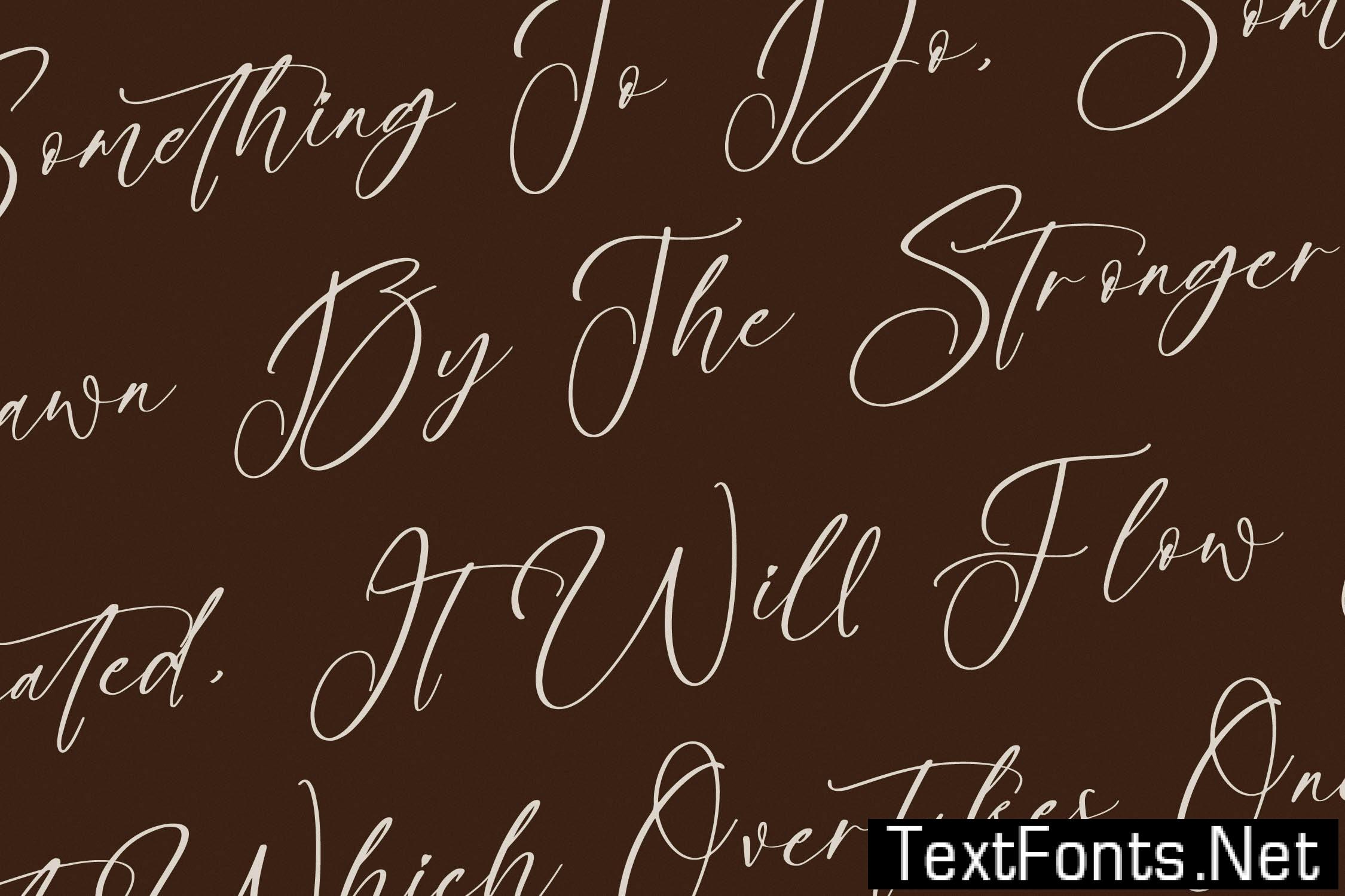 Brittany Glostime Calligraphy Font 6E9JBM3