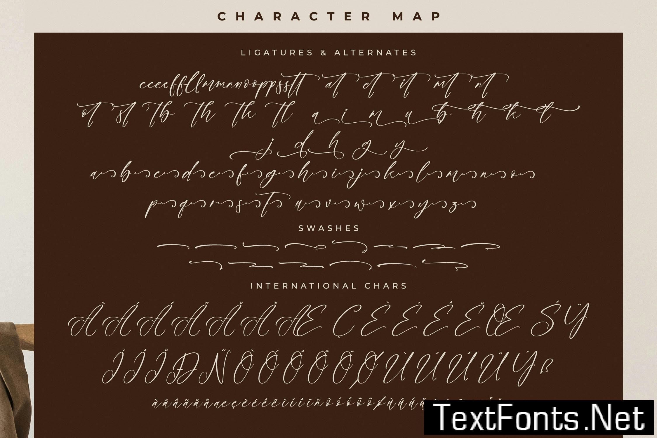 Brittany Glostime Calligraphy Font 6E9JBM3