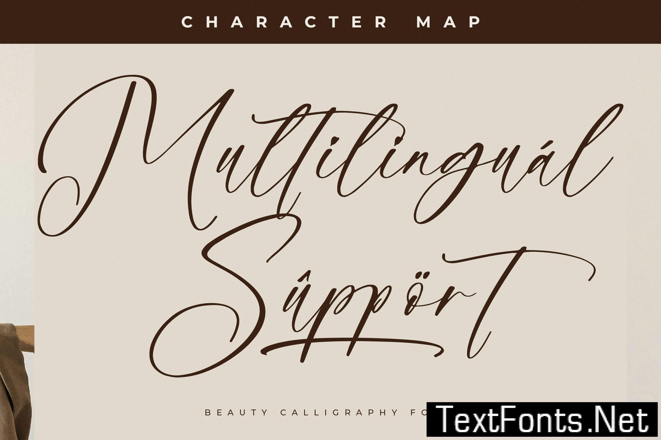 Brittany Glostime Calligraphy Font 6E9JBM3