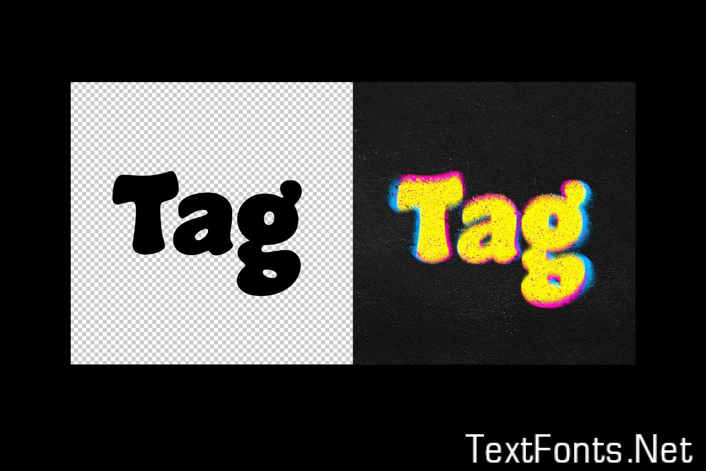 Color Spray Text Effect 6L8S65S