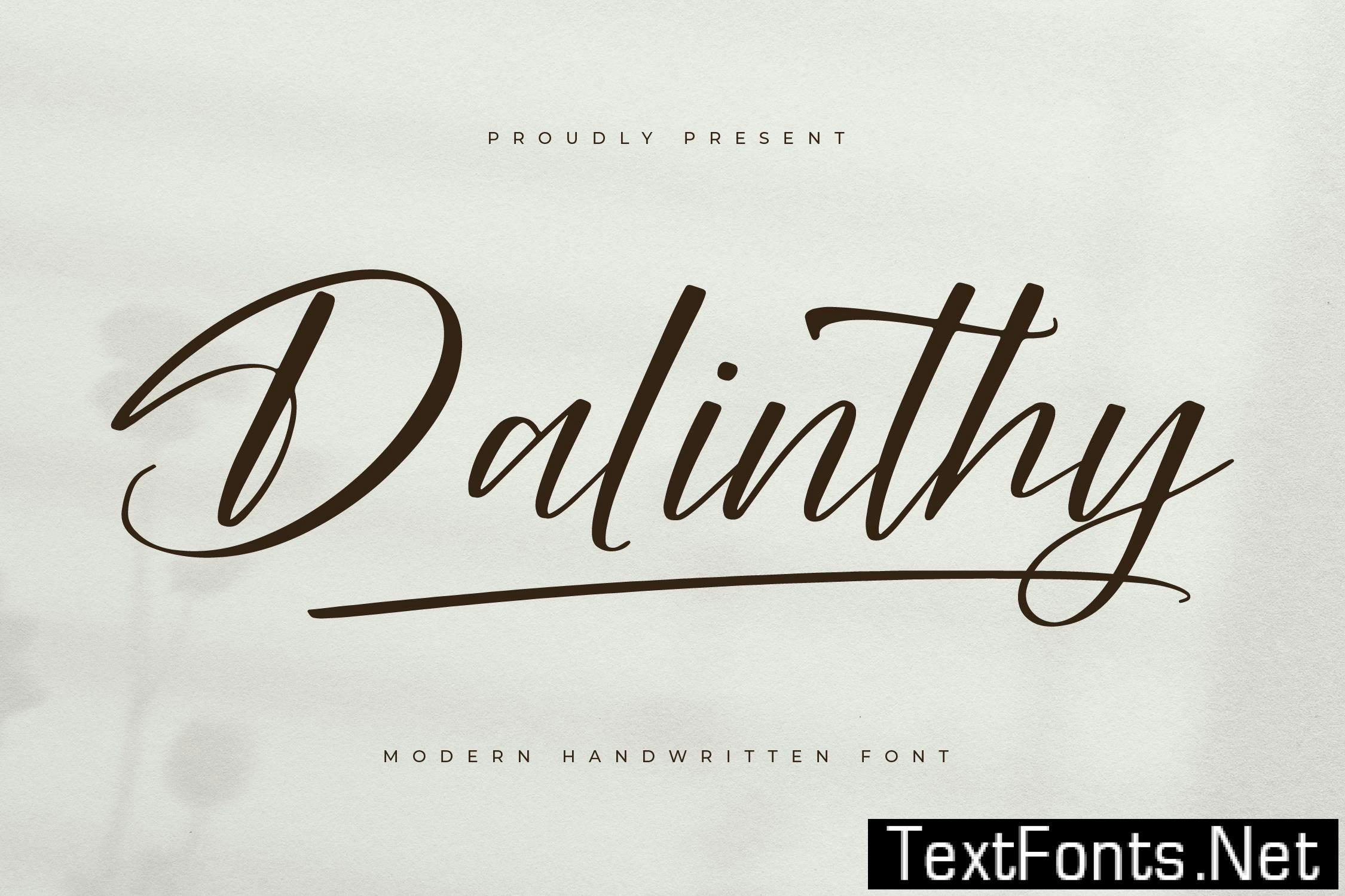 Dalinthy Modern Handwritten Font QRDEX33