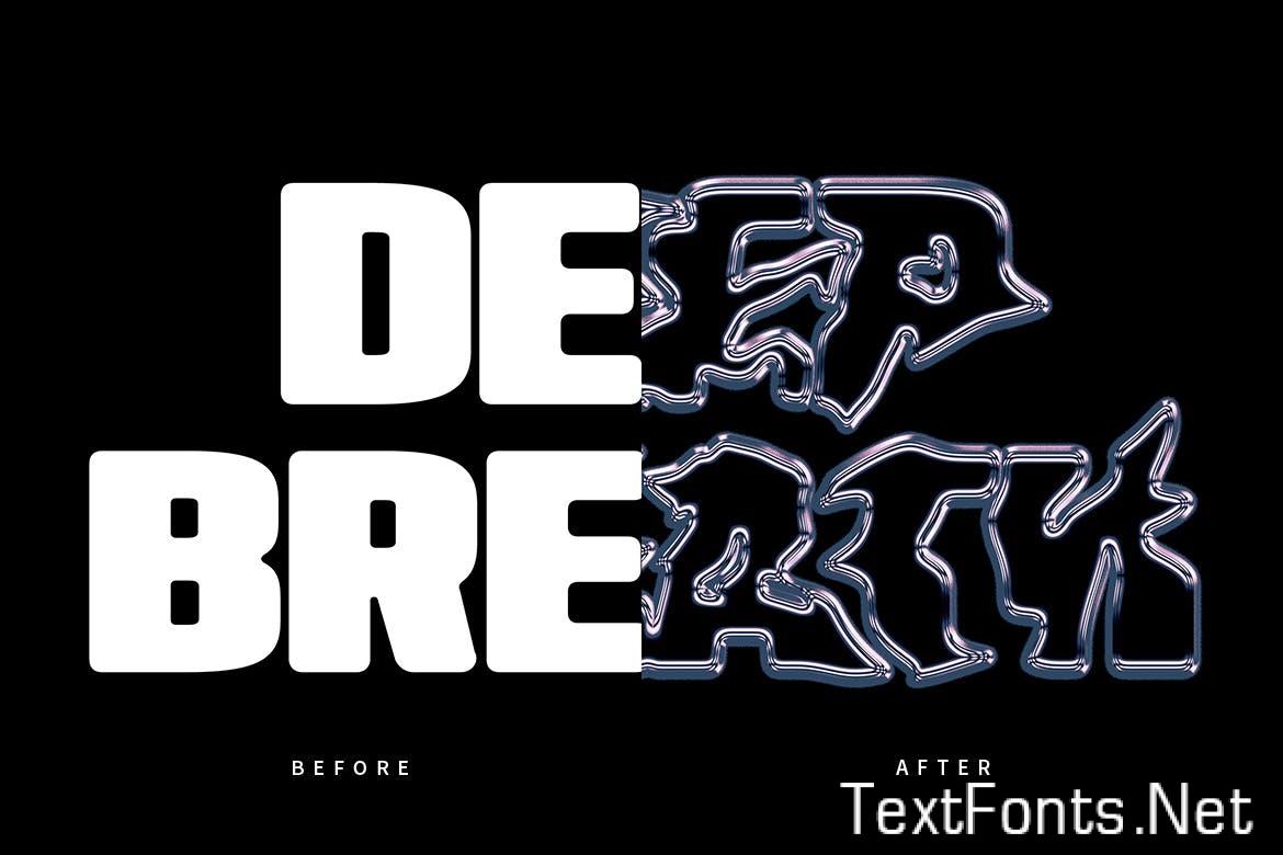 Distorted Chrome PSD Text Effect JLCCMBS