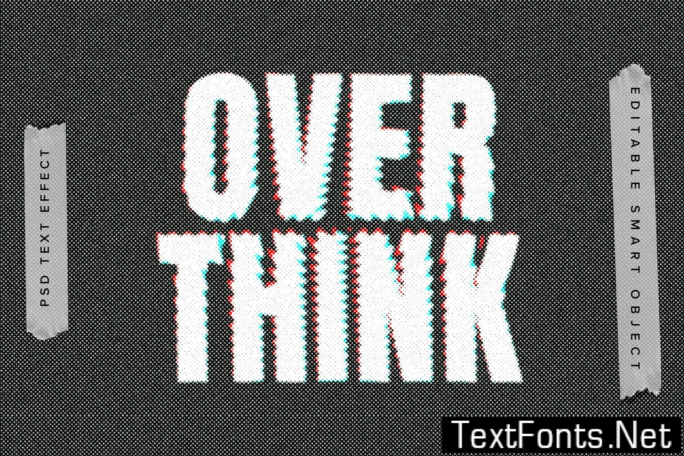 Gritty Warped PSD Text Effect T3F2TJ4