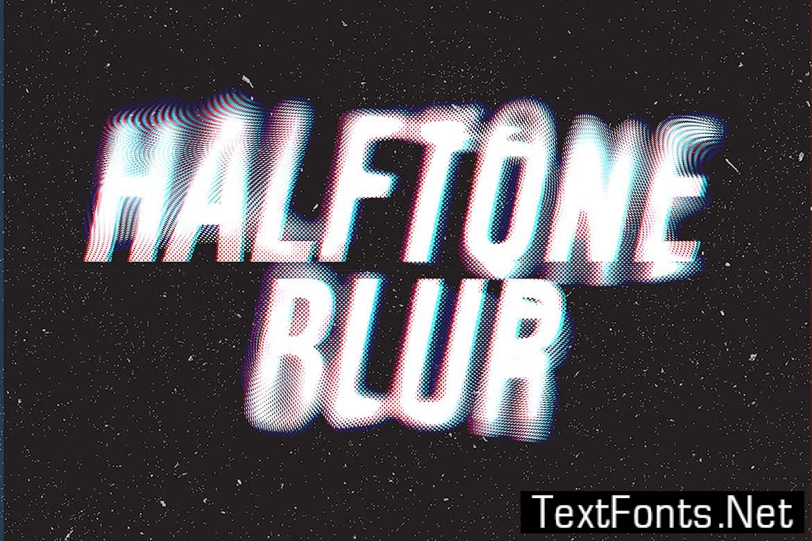 Halftone Blur Text Effect QDLTMH2