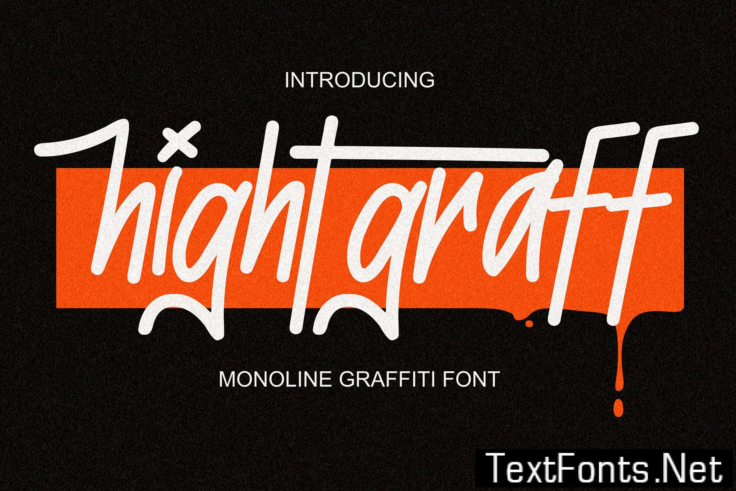 Hightgraff - Monoline Graffiti Font JU2DBZE