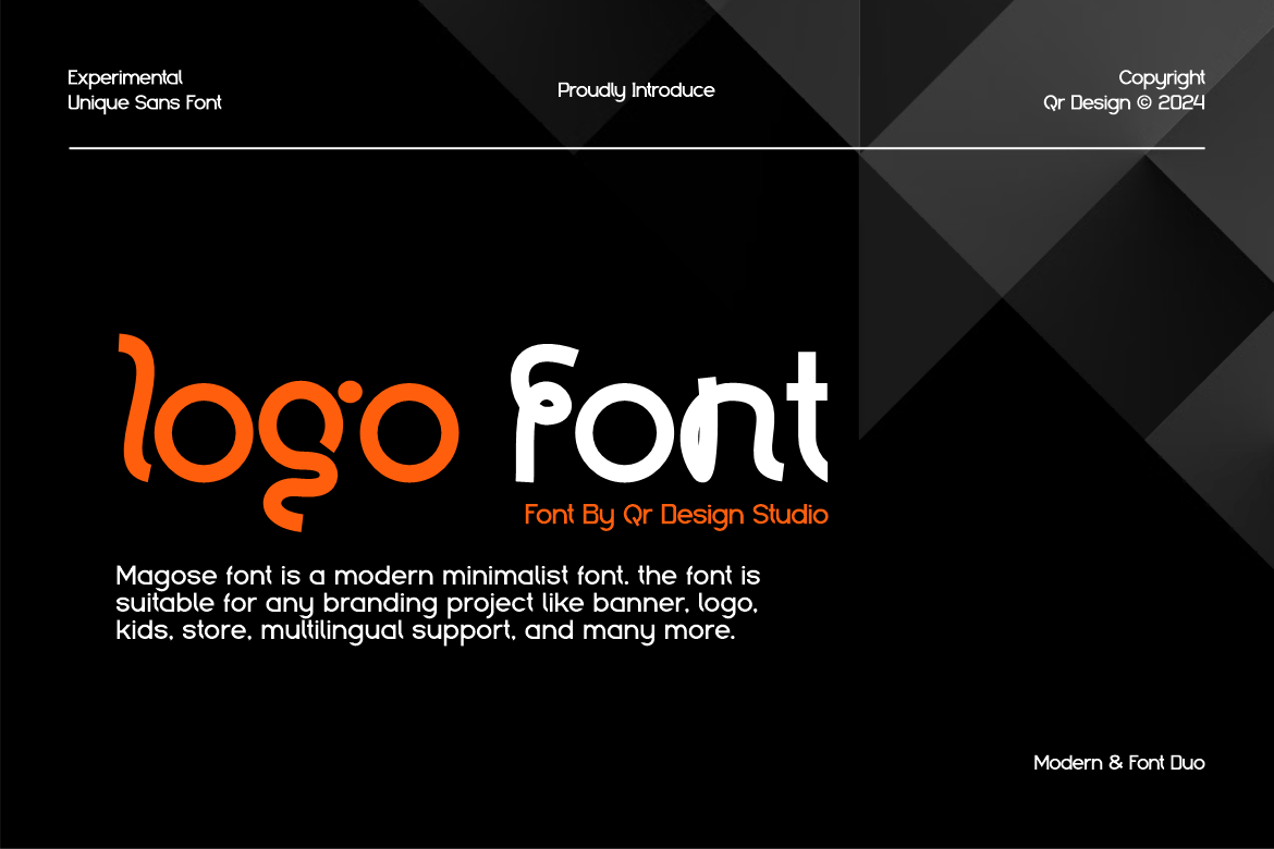 Magose - Experimental Unique Sans Font G3S5J6M