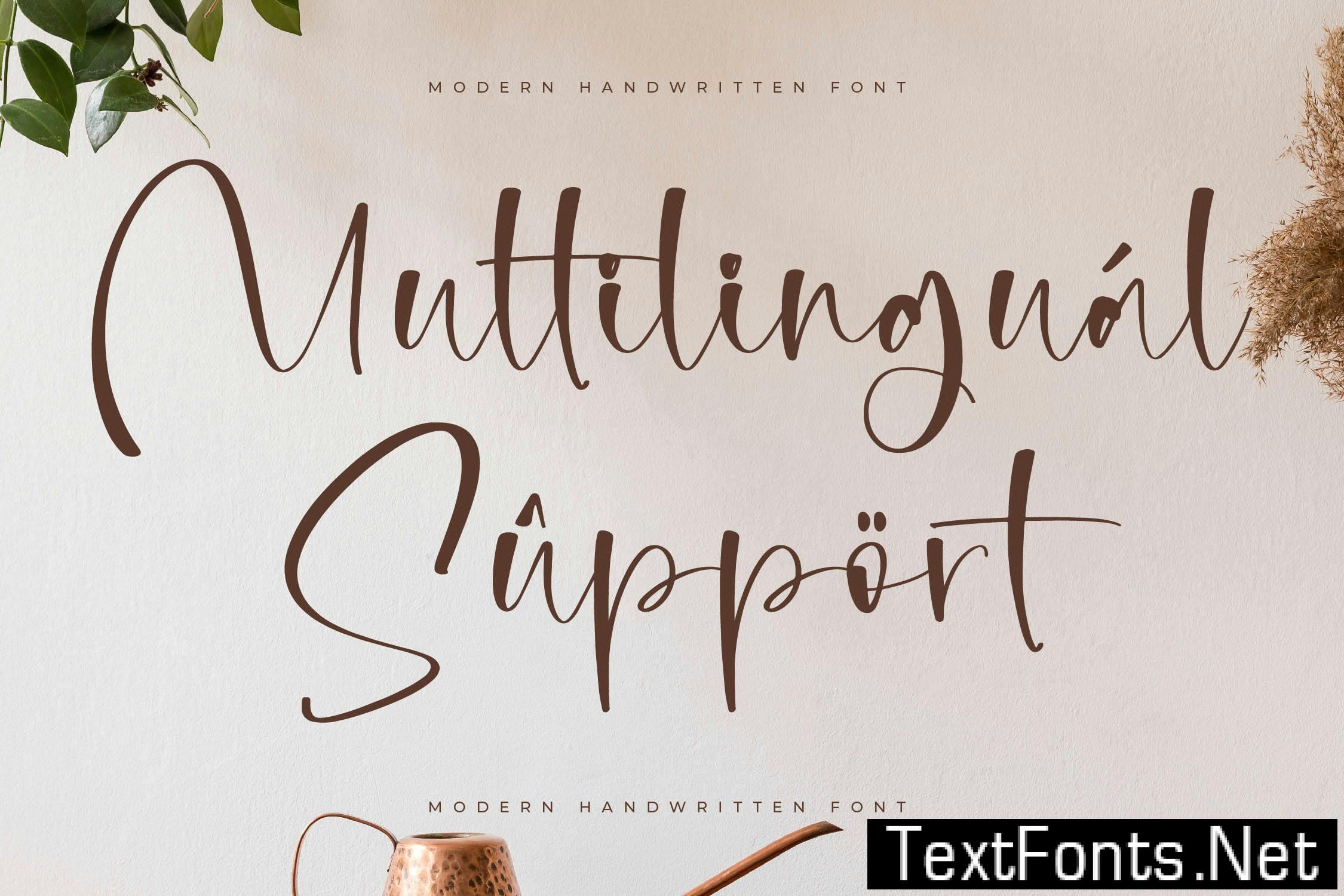 Megchaty Modern Handwritten Font YZBABB3