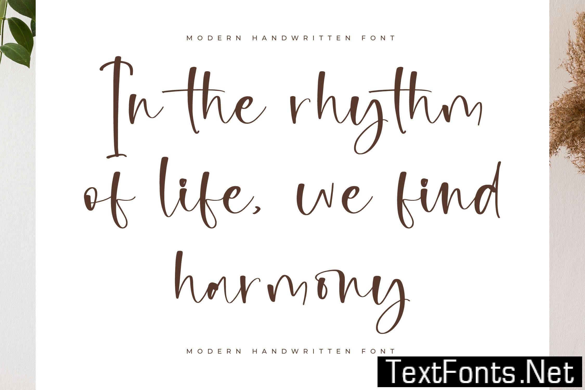 Megchaty Modern Handwritten Font YZBABB3