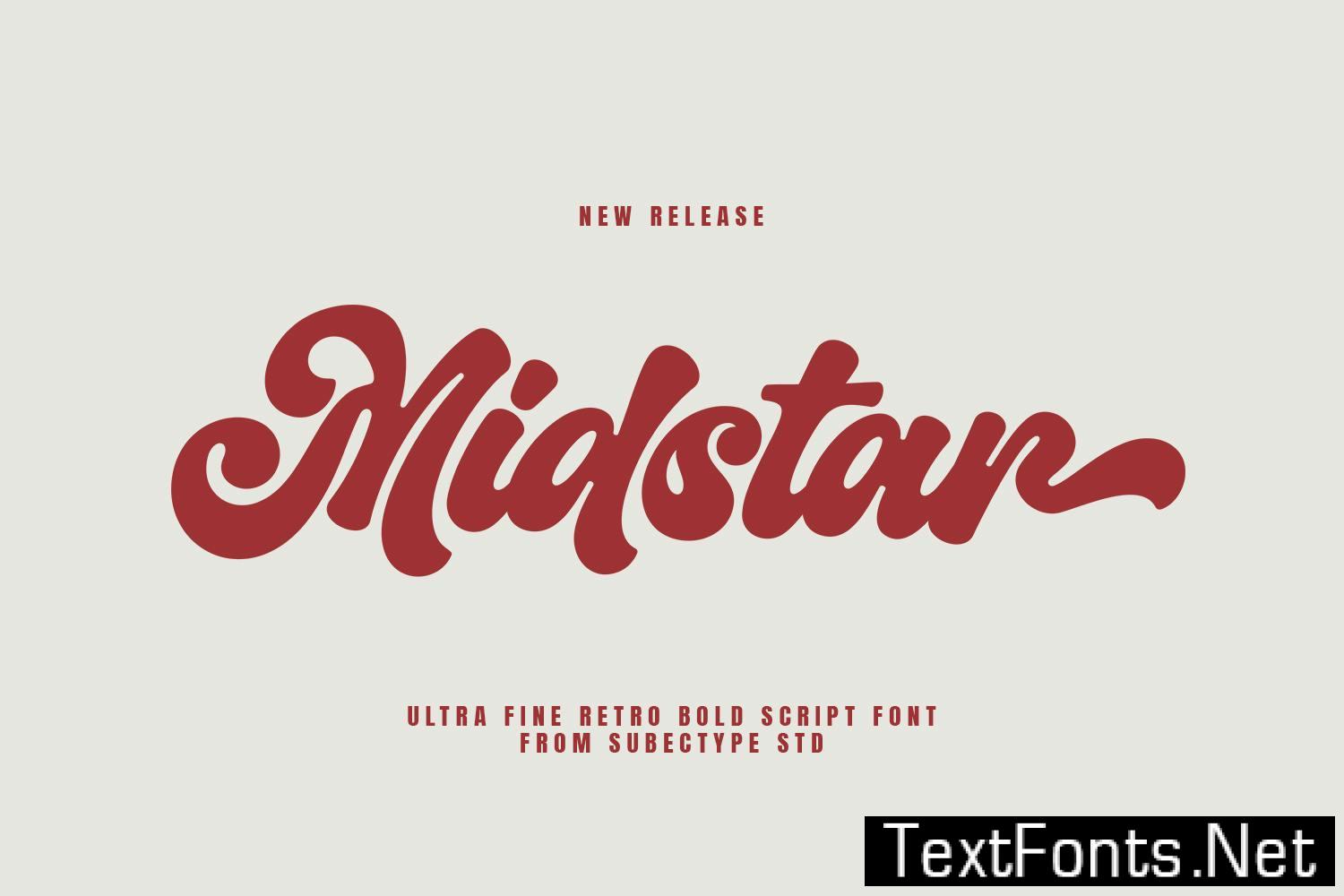 Midstar - Vintage Retro Font 332DWNS