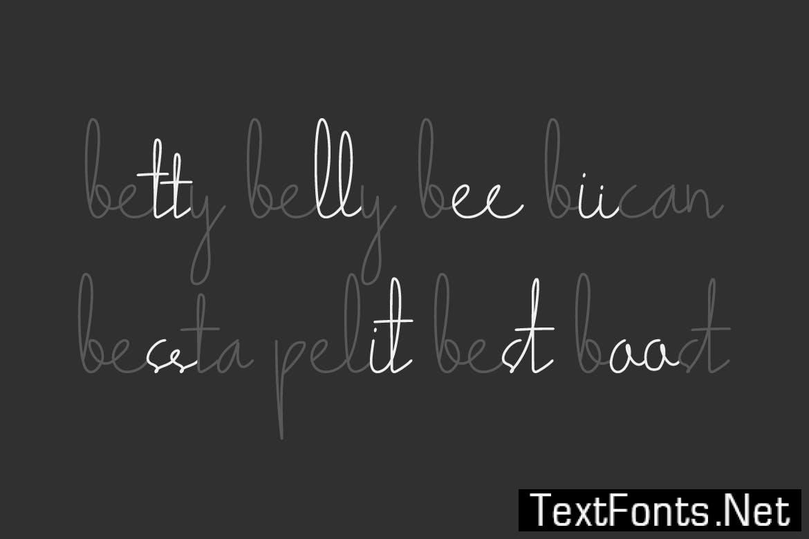 Millia Sita Signature Script Font XLJRH4N