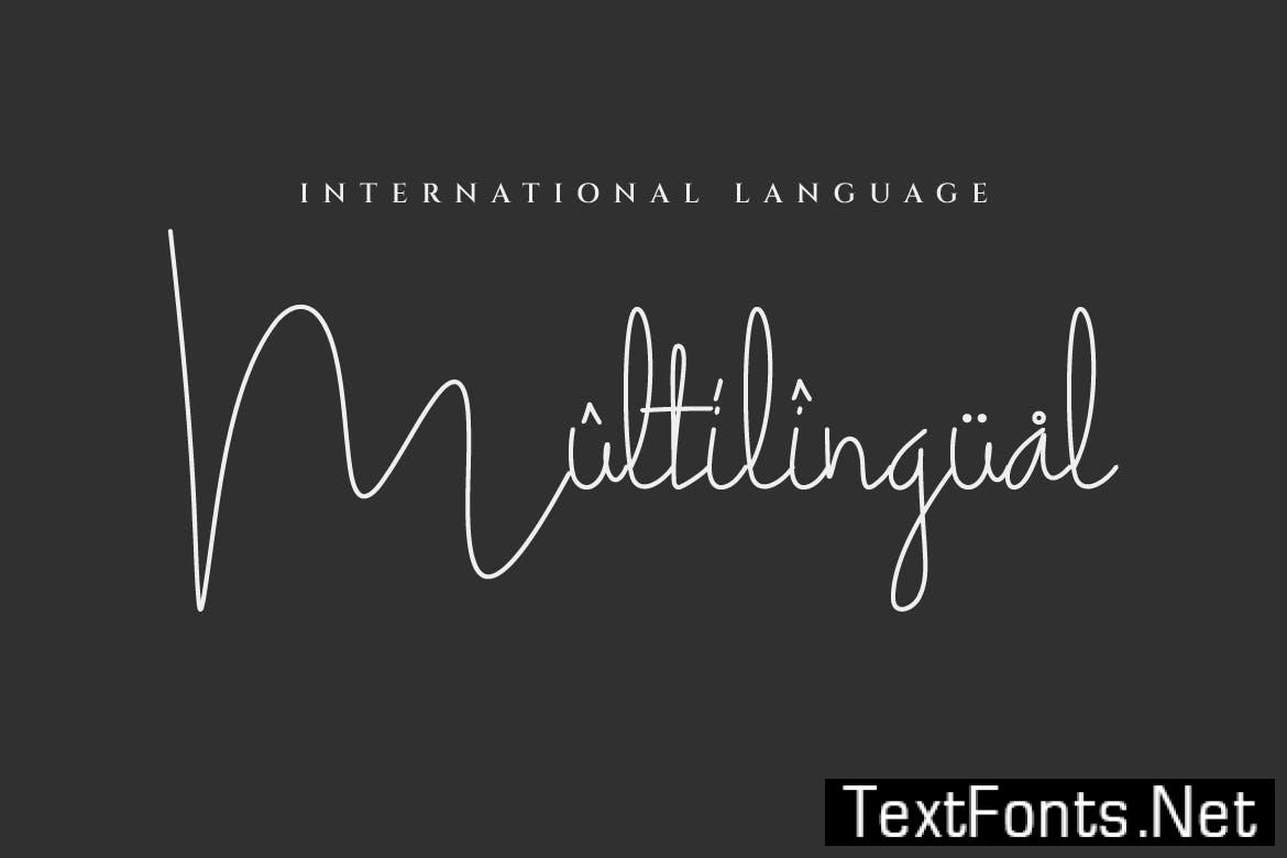 Millia Sita Signature Script Font XLJRH4N