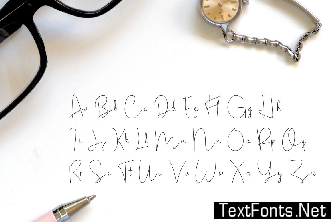 Millia Sita Signature Script Font XLJRH4N