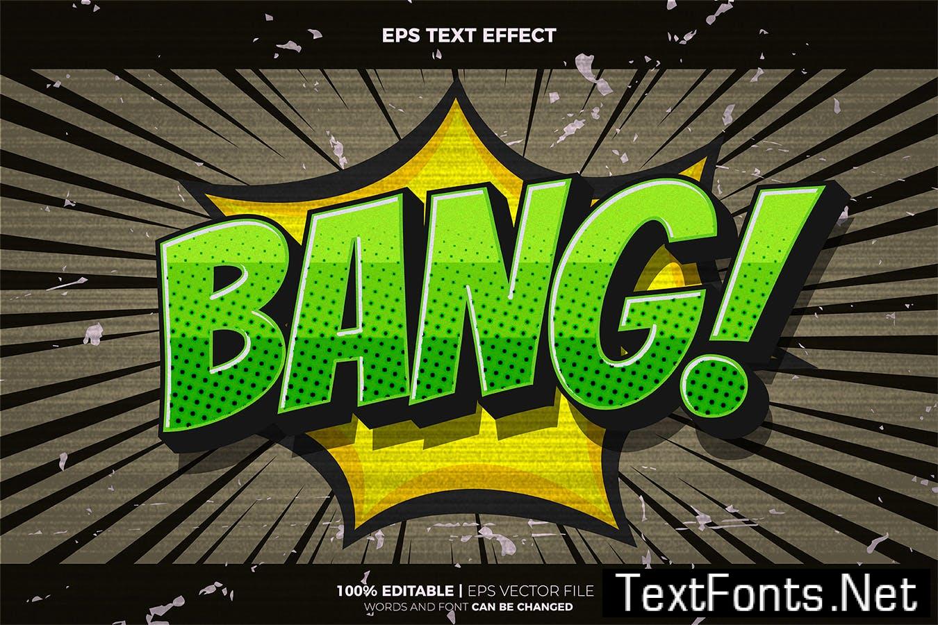 Old Vintage Retro Comic Cartoon Text effect G73554W