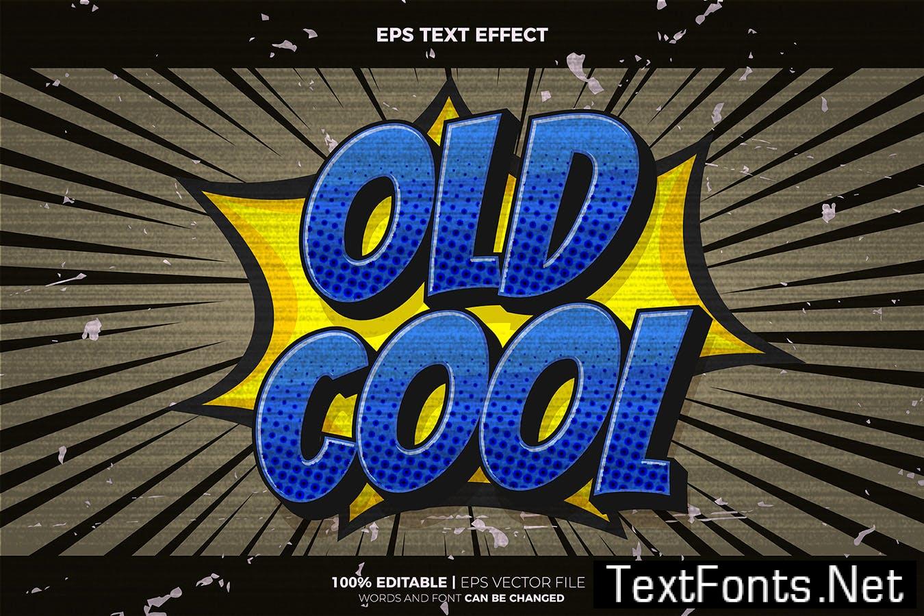 Old Vintage Retro Comic Cartoon Text effect G73554W