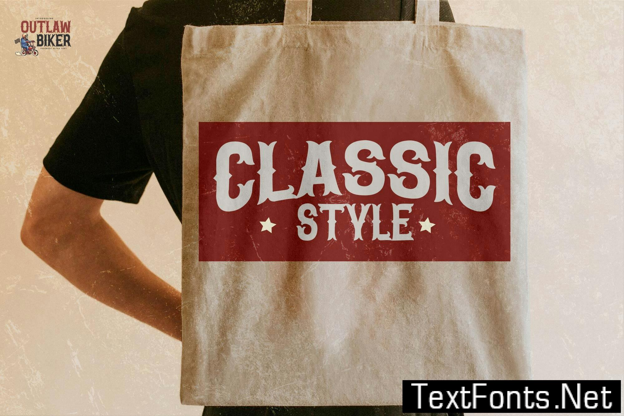 Outlaw Biker - Handmade Retro Font W2CWYQP
