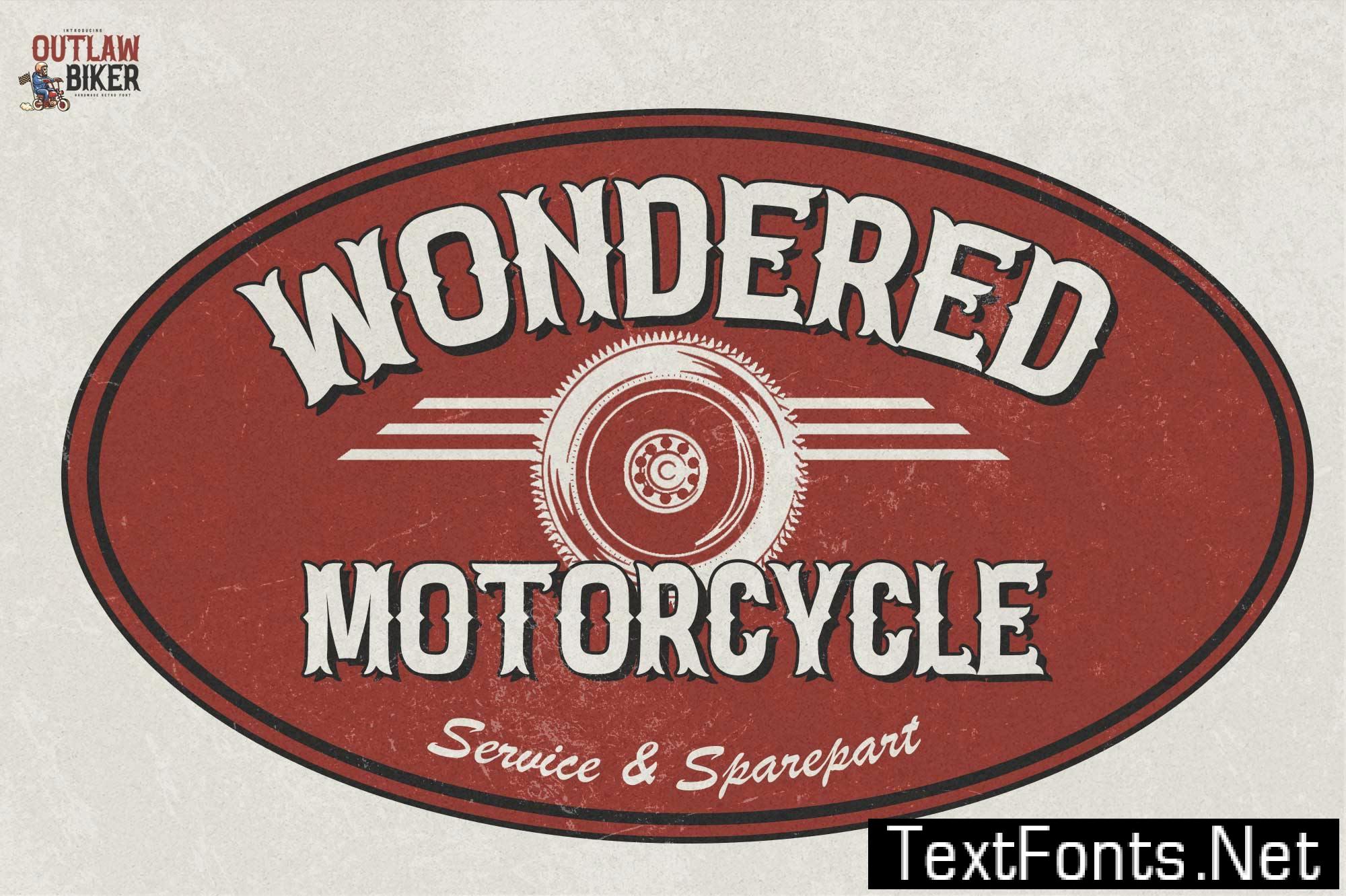 Outlaw Biker - Handmade Retro Font W2CWYQP