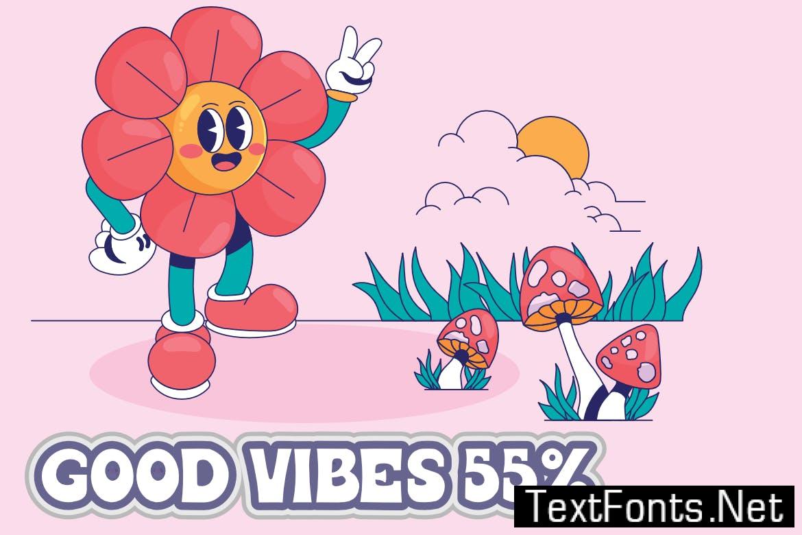 THE REBEEL | Retro Groovy Font P4DQCSZ