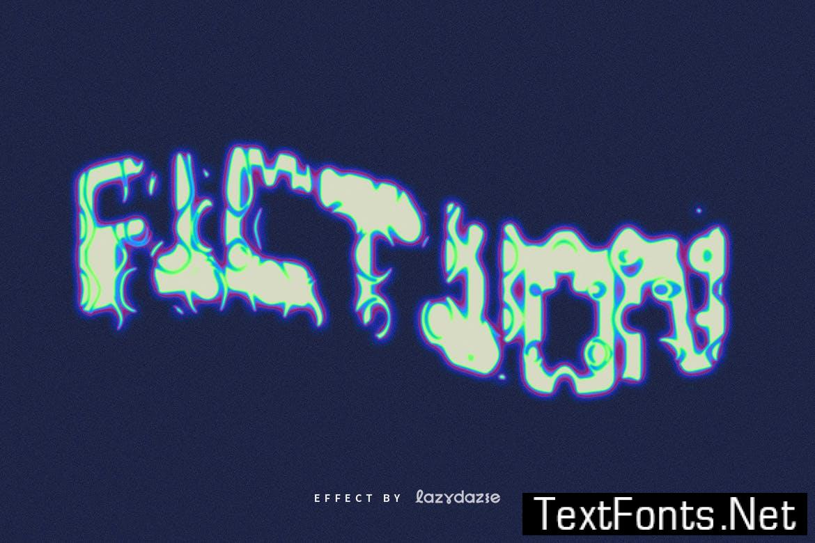 Warped and Distorted PSD Text Effect GDWWXCD