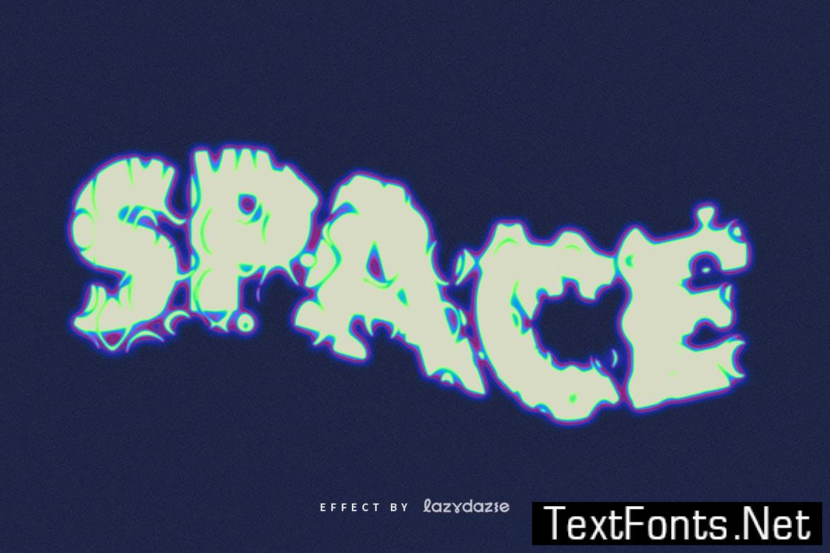 Warped and Distorted PSD Text Effect GDWWXCD
