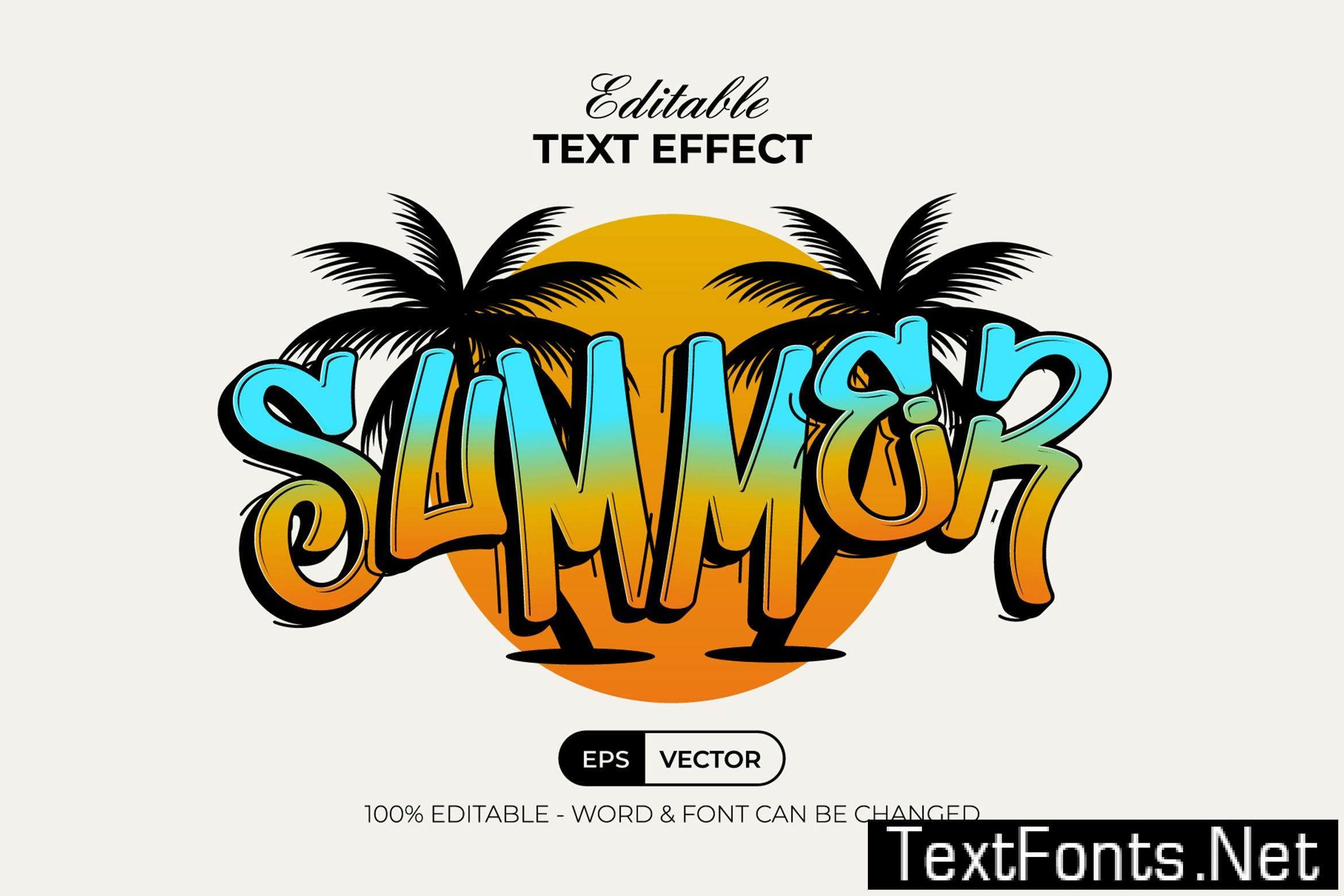 Summer Text Effect Style XFPERBF