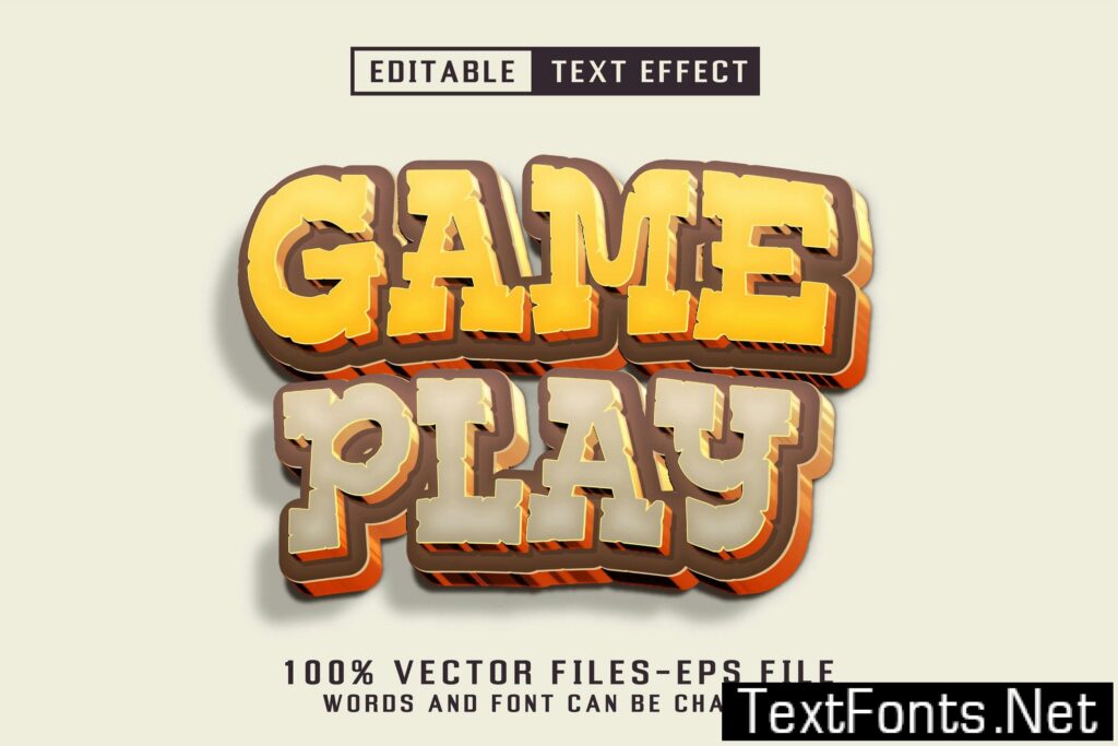 Game Play Editable Text Effect J6C4ALP