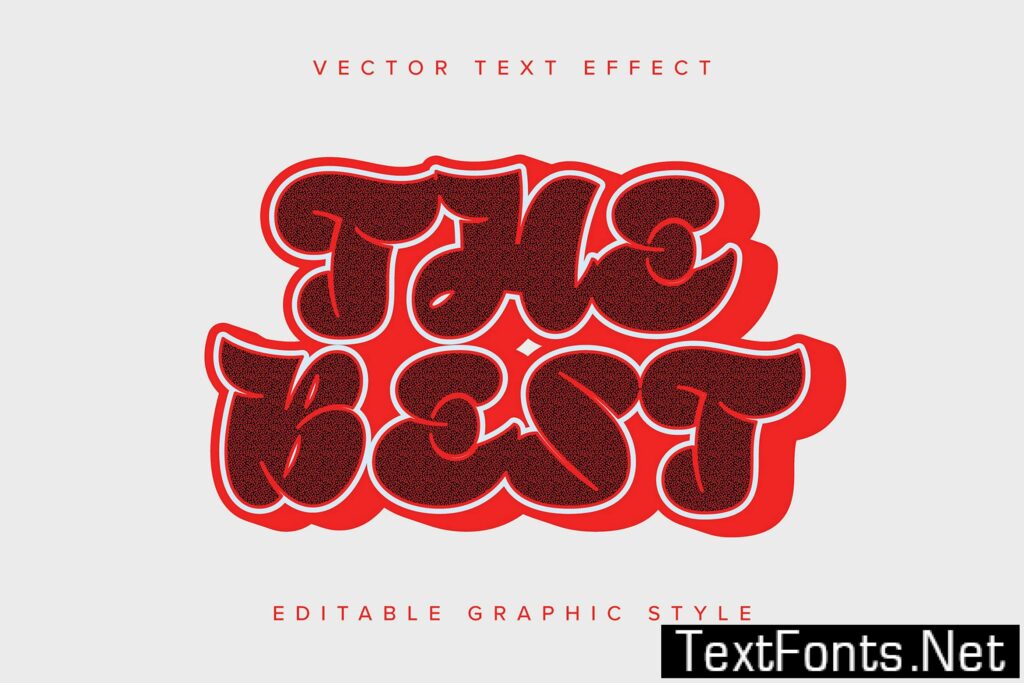 Bold Red Vector Text Effect Mockup NBPPMLT