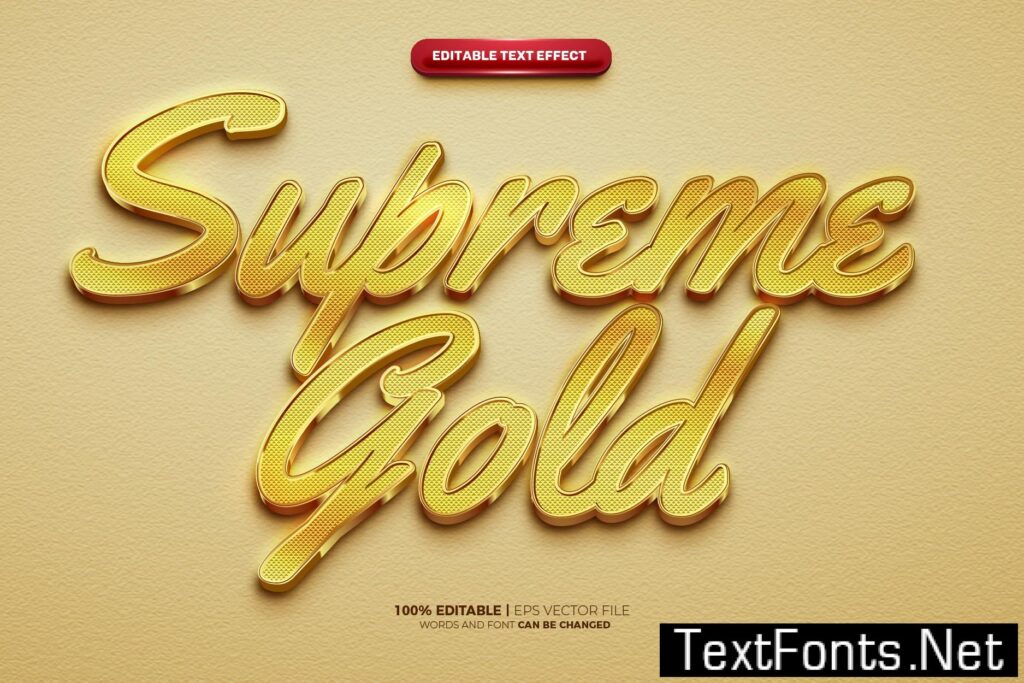 Luxury Supreme Gold Text Effect 9RVKANT
