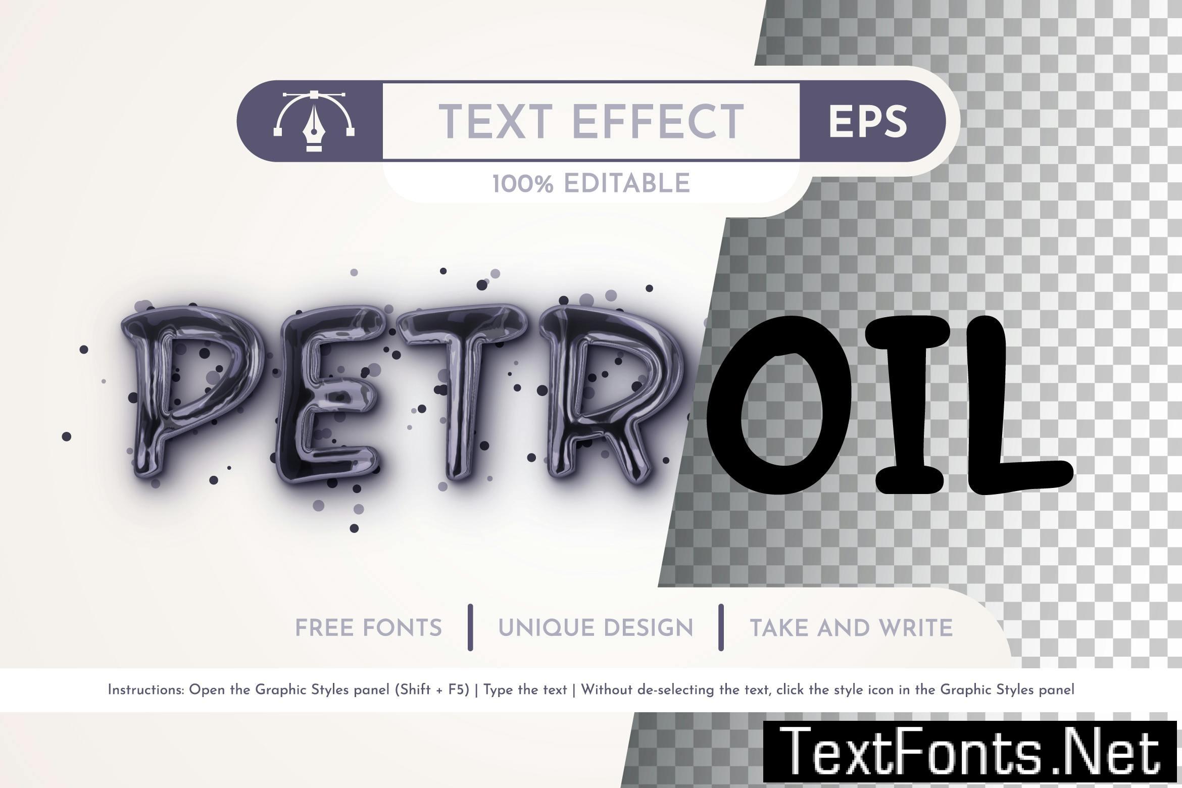 Petroil Editable Text Effect, Graphic Style C8DQLTA