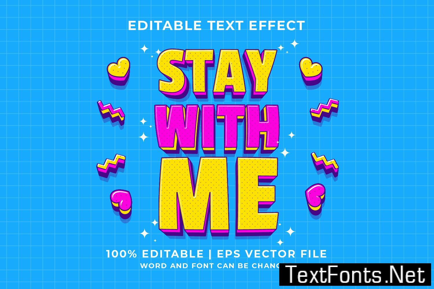 Stay With Me Vector Editable Text Effect 7VXMU23