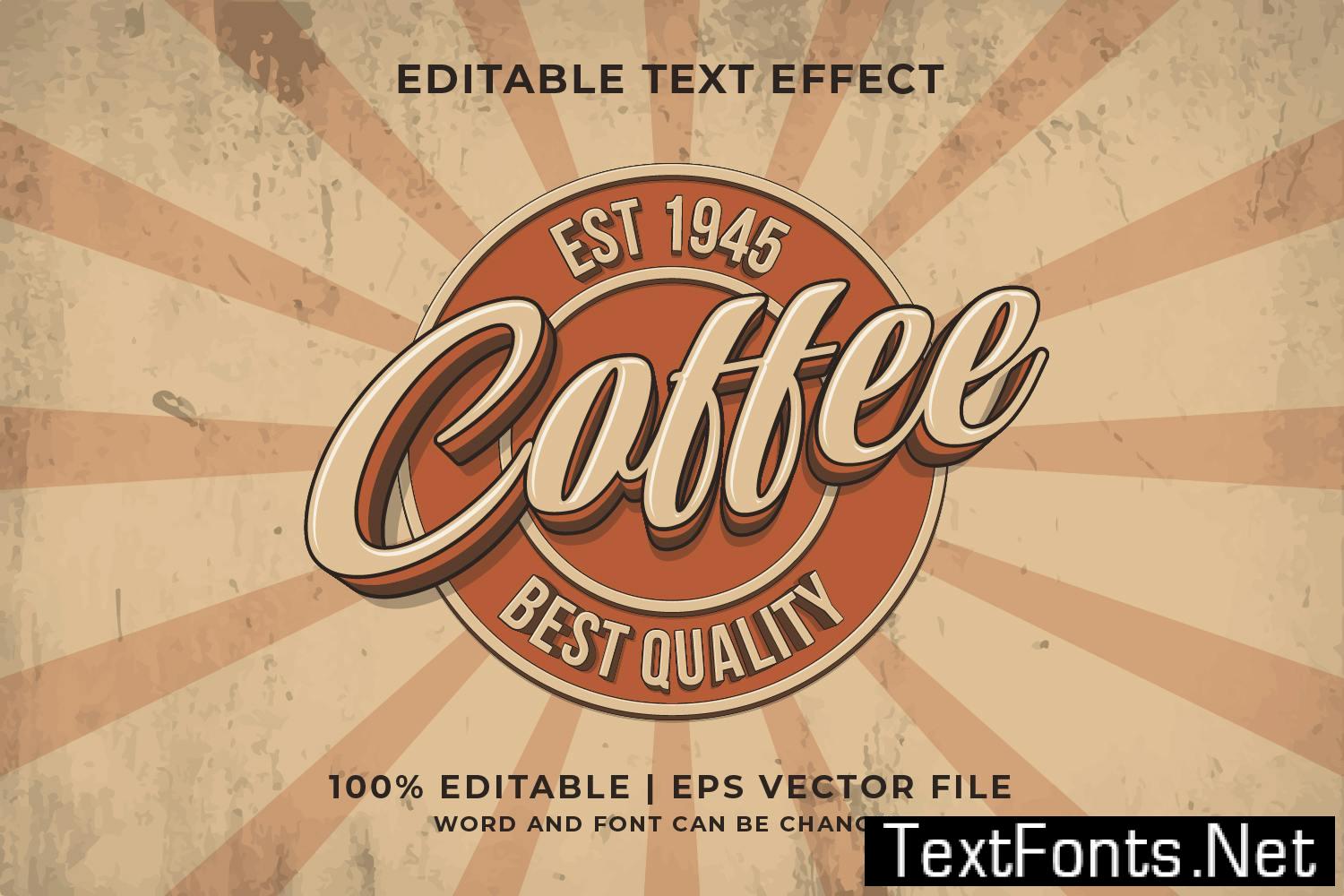 Coffee Logo Editable Text Effect 4BH88JL