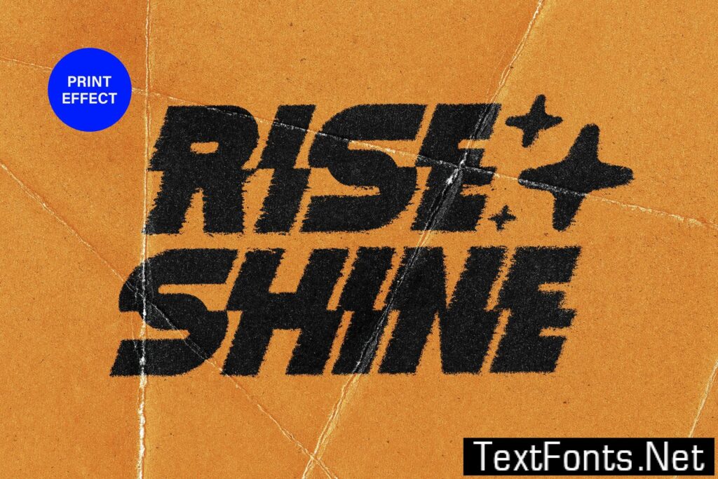 Distressed Print Text Effect S65MLF9