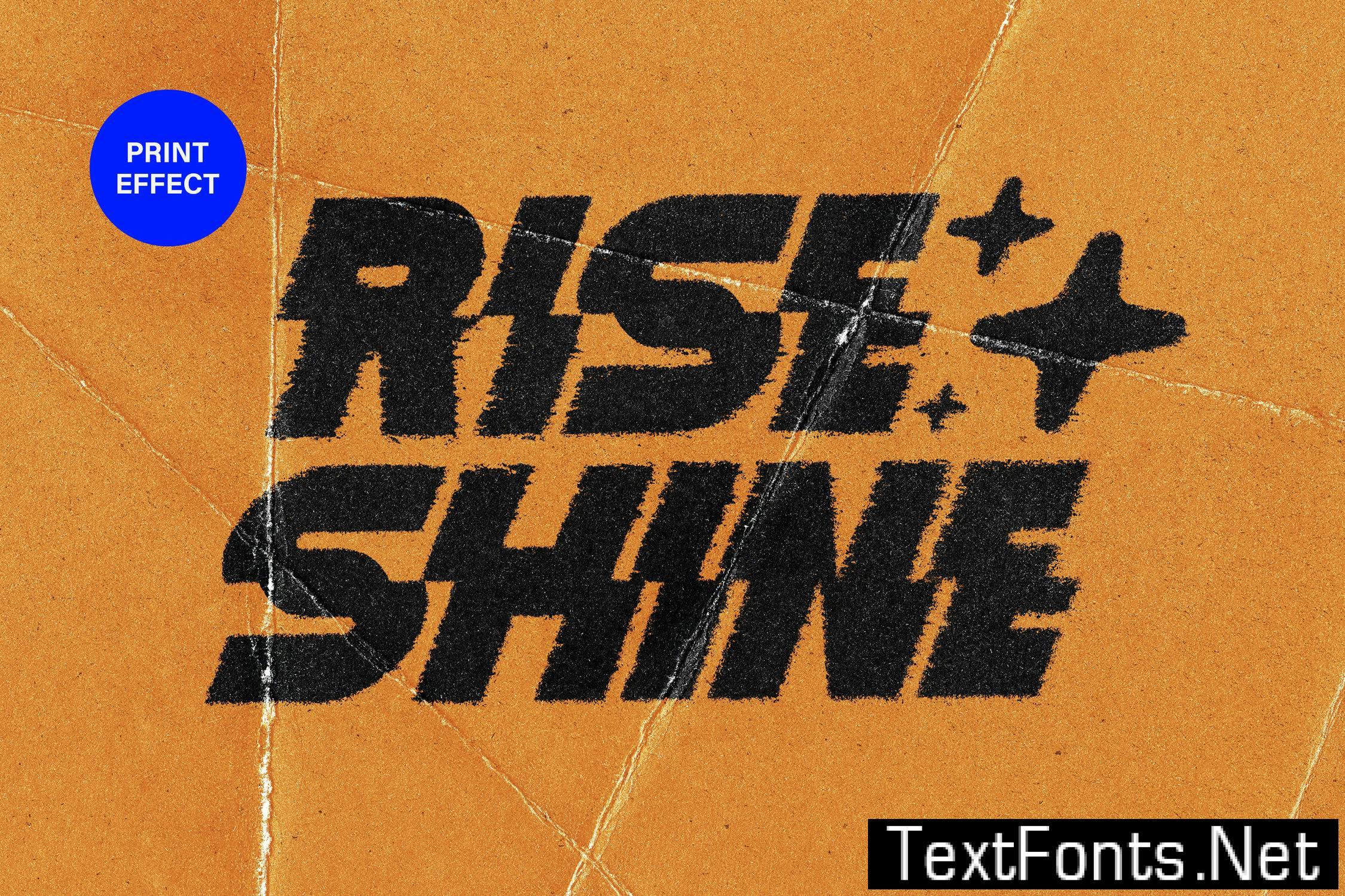 Distressed Print Text Effect S65MLF9