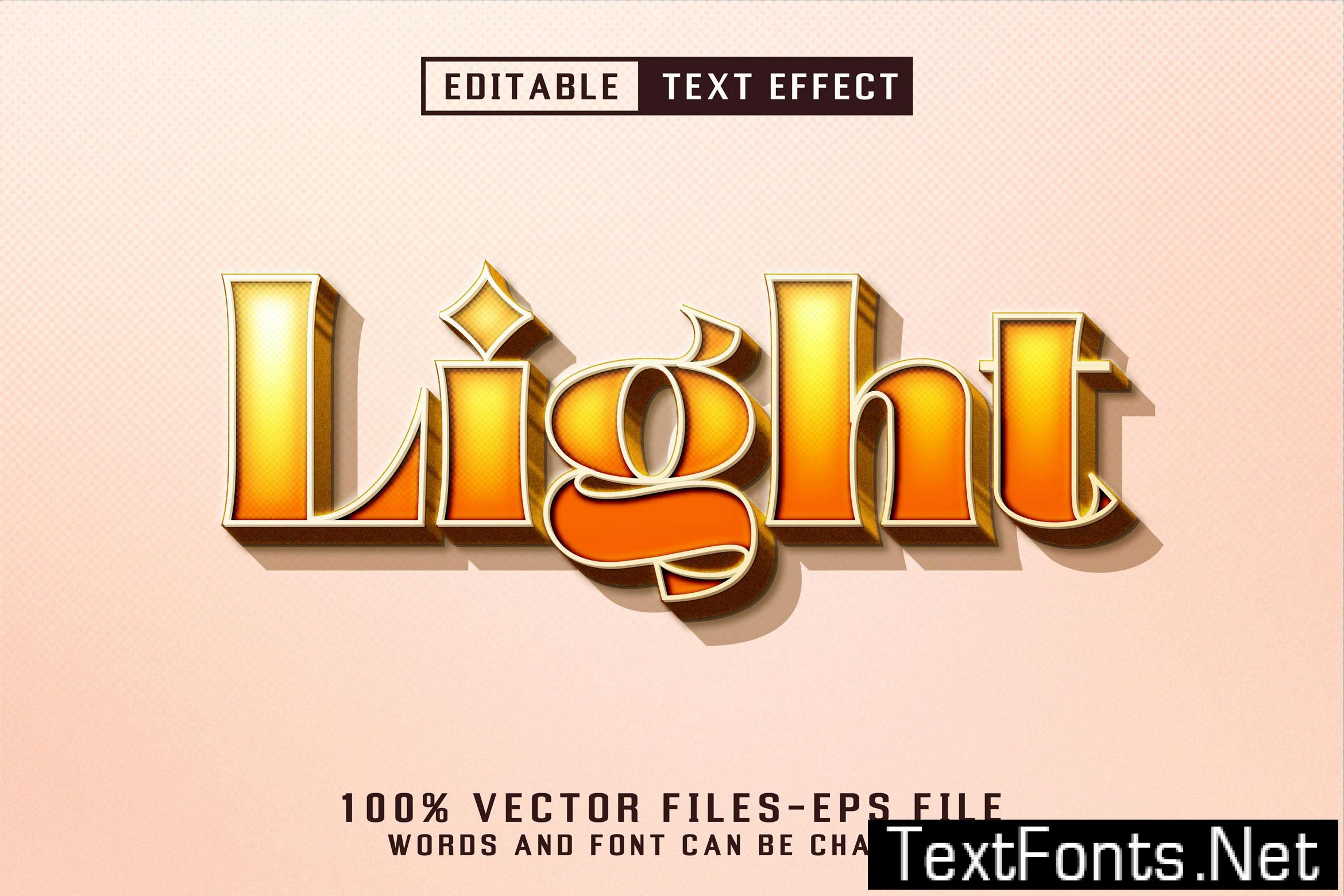 Light Editable Eps Text Effect TGUXEUX