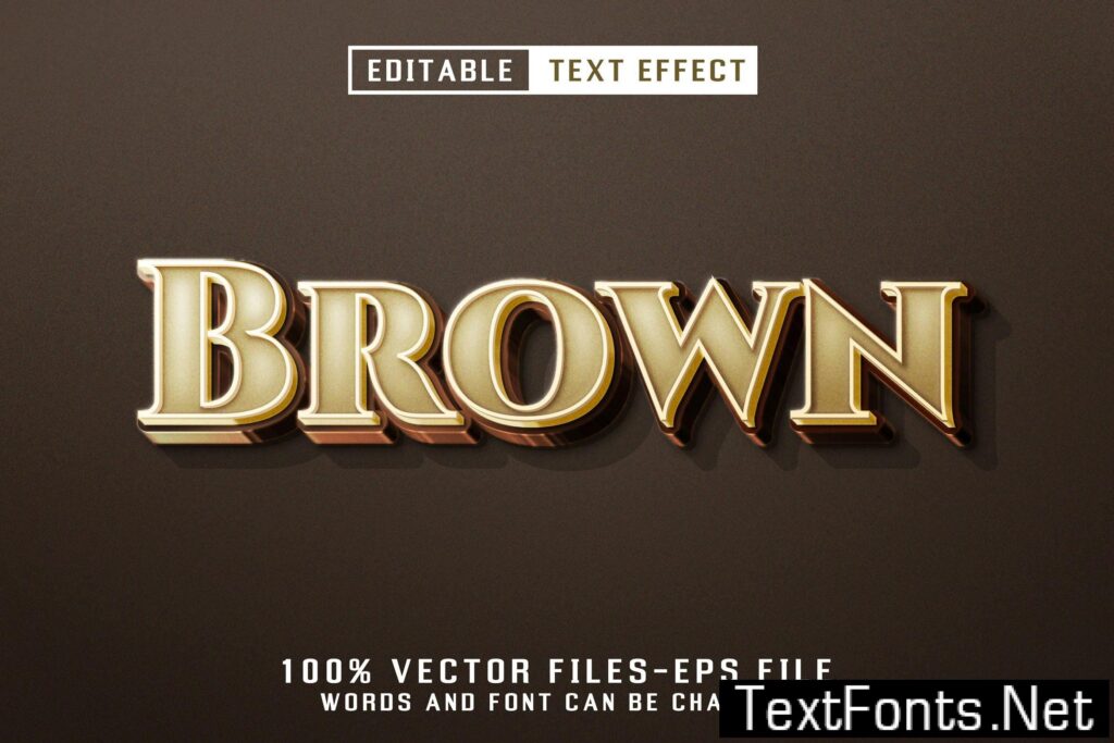 Brown Editable Text Effect CVUQSF7