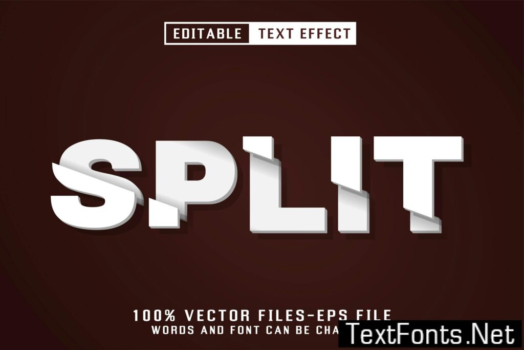Split Editable Text Effect 4LKVR43