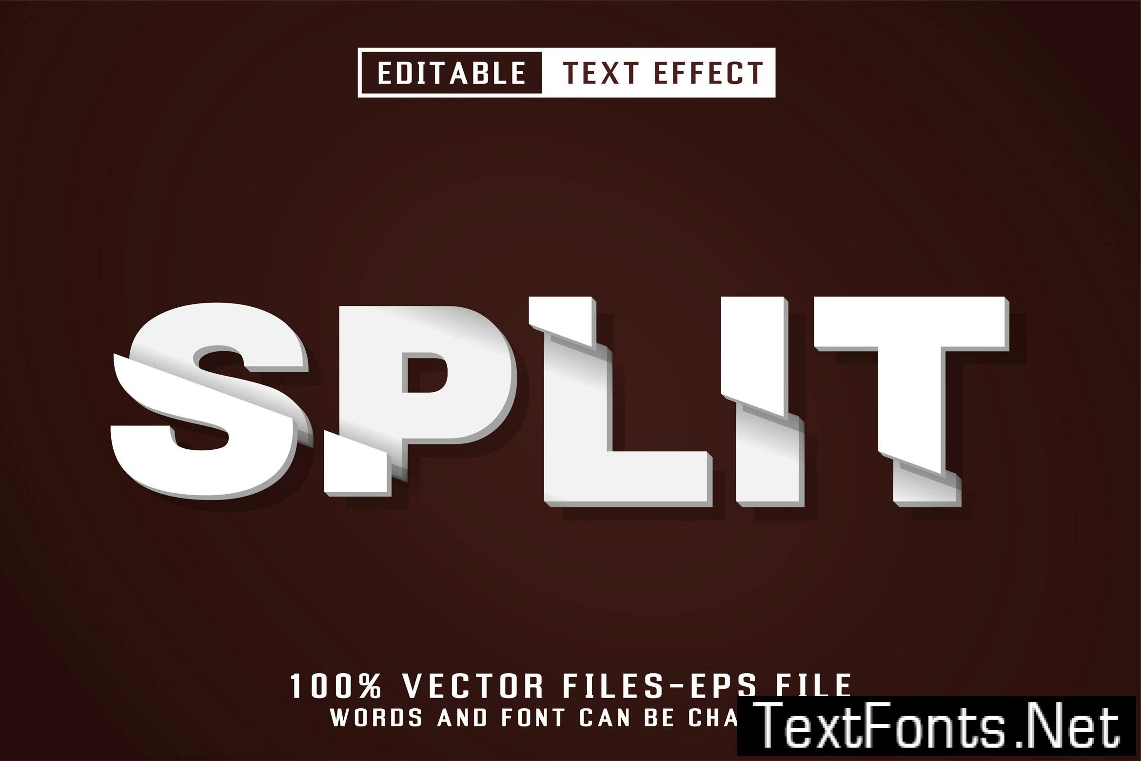 Split Editable Text Effect 4LKVR43
