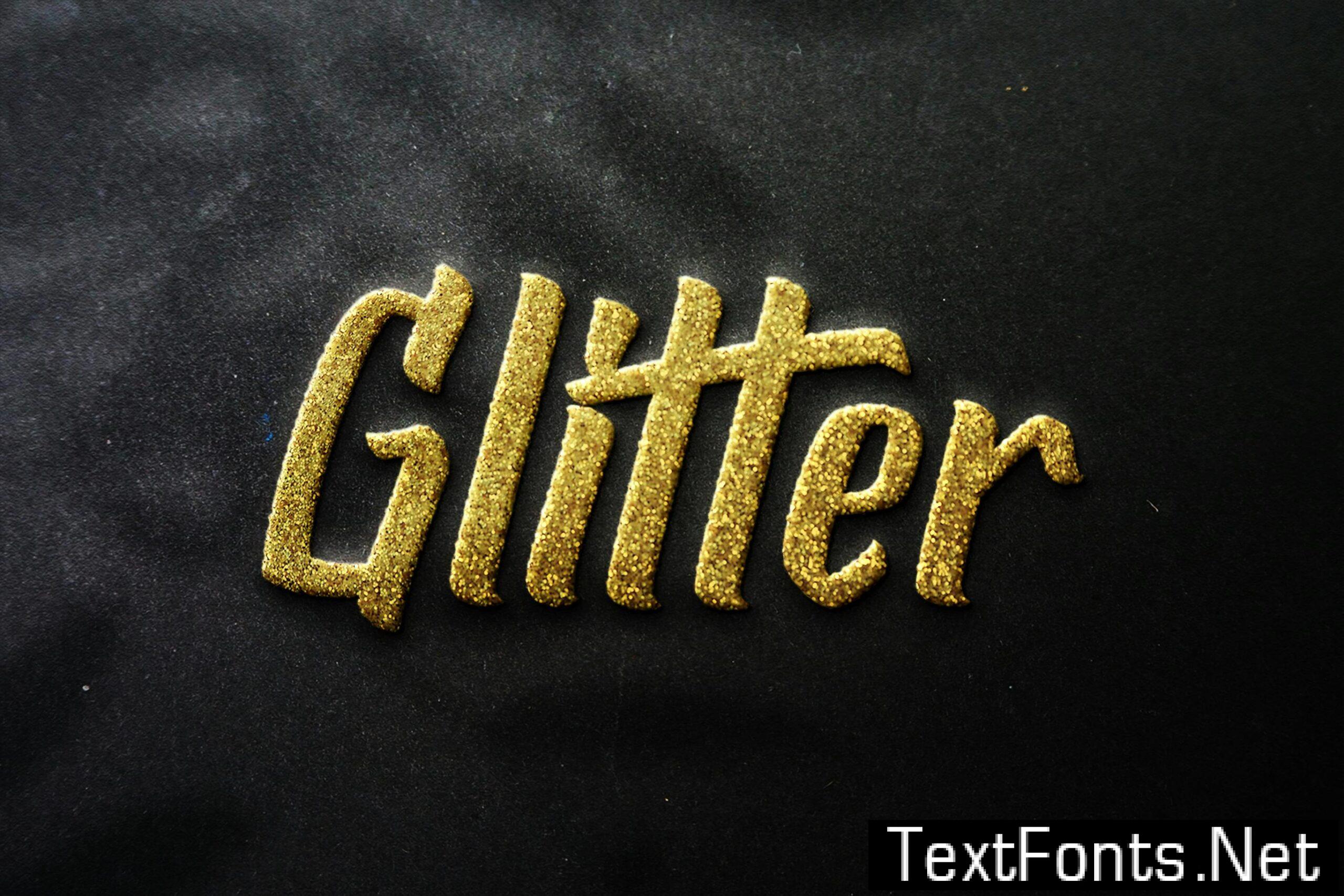 Gold Giltter Text Effect and Logo Mockup BMFZSLY