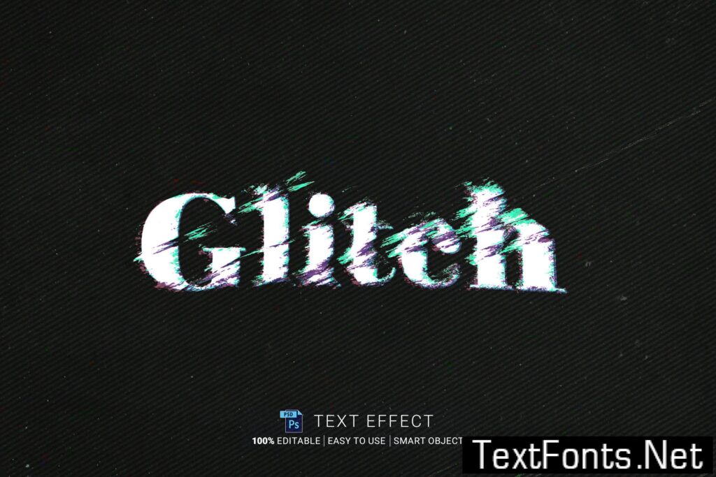 Glitch Editable Text Effect KNEHM9V
