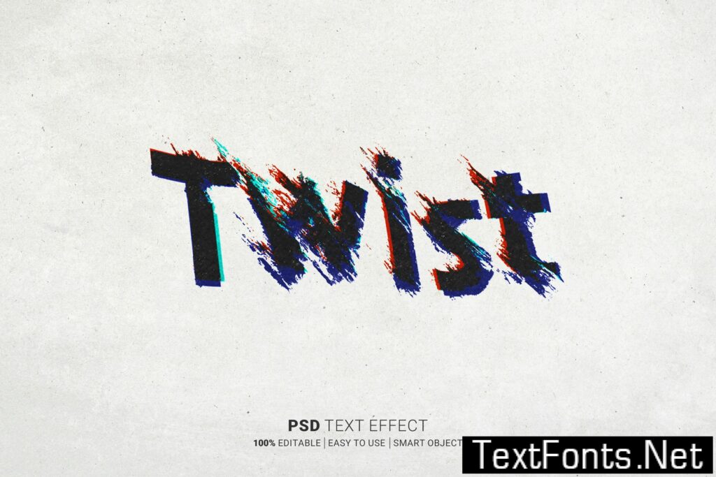 Twist Distortion Editable Text Effect LLK3HWR