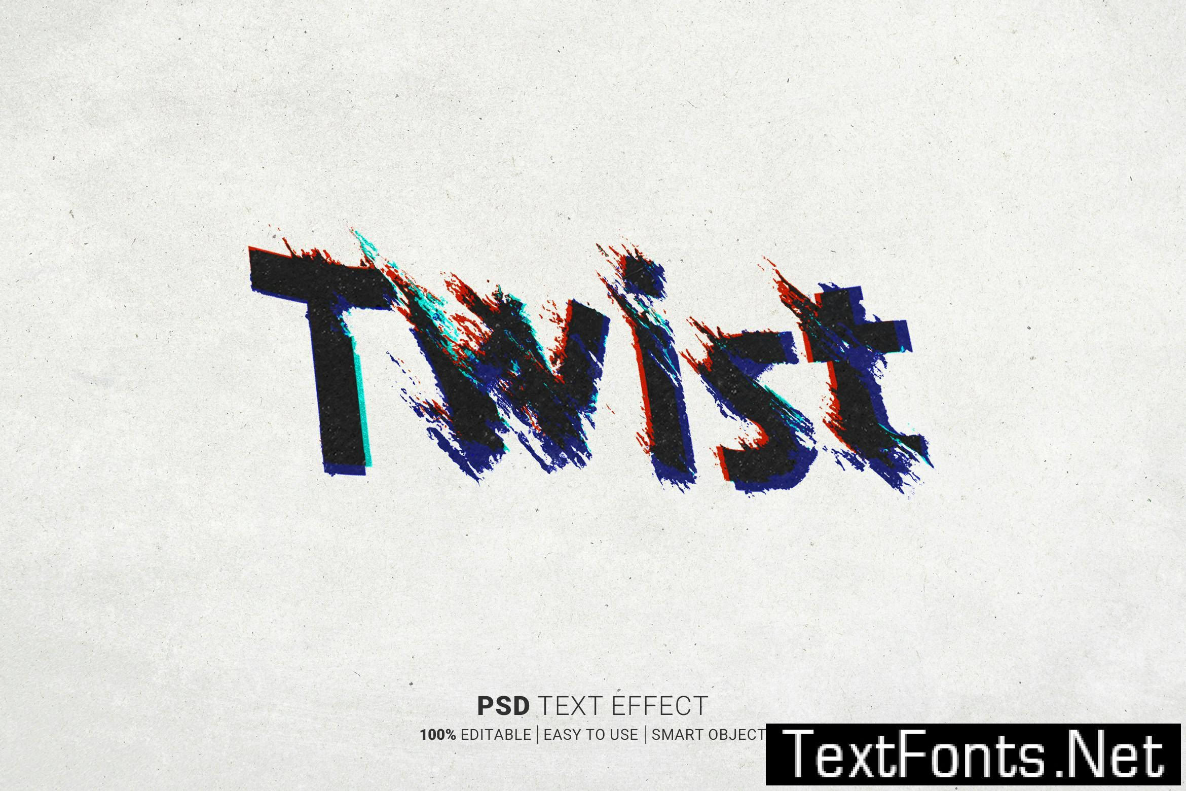 Twist Distortion Editable Text Effect LLK3HWR