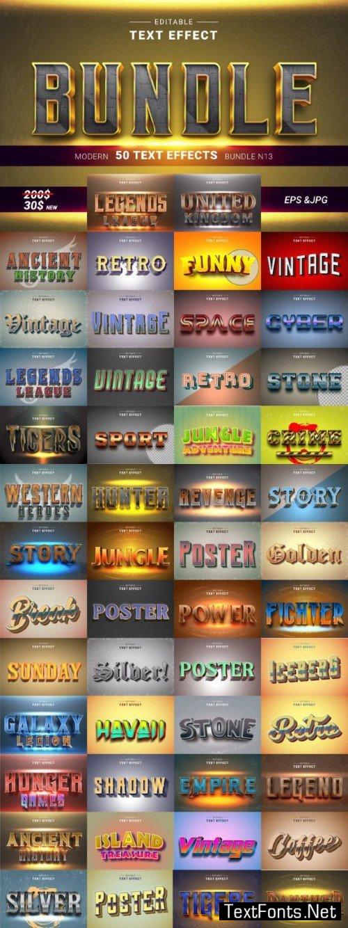50 Editable 3D Text Effects Design N13