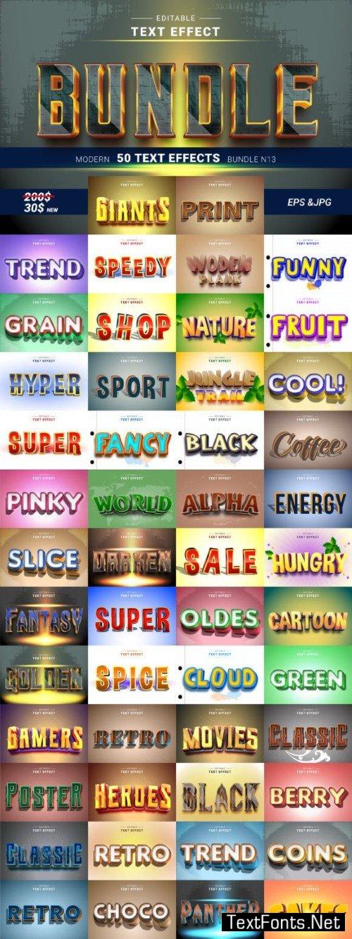 50 Editable 3D Text Effects Design N14