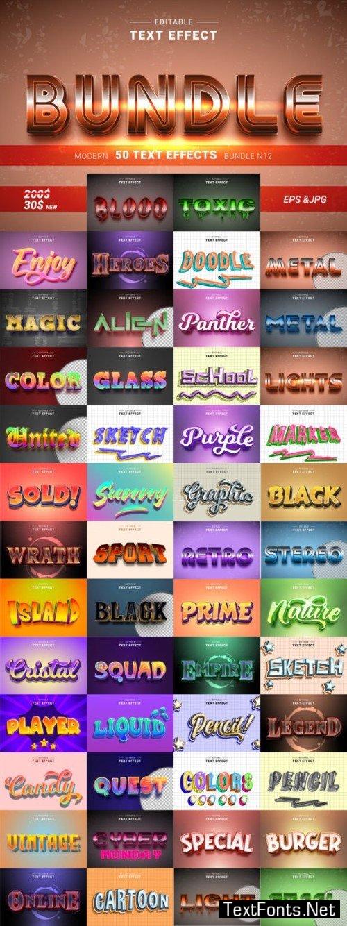 50 Editable Text Effects Generator