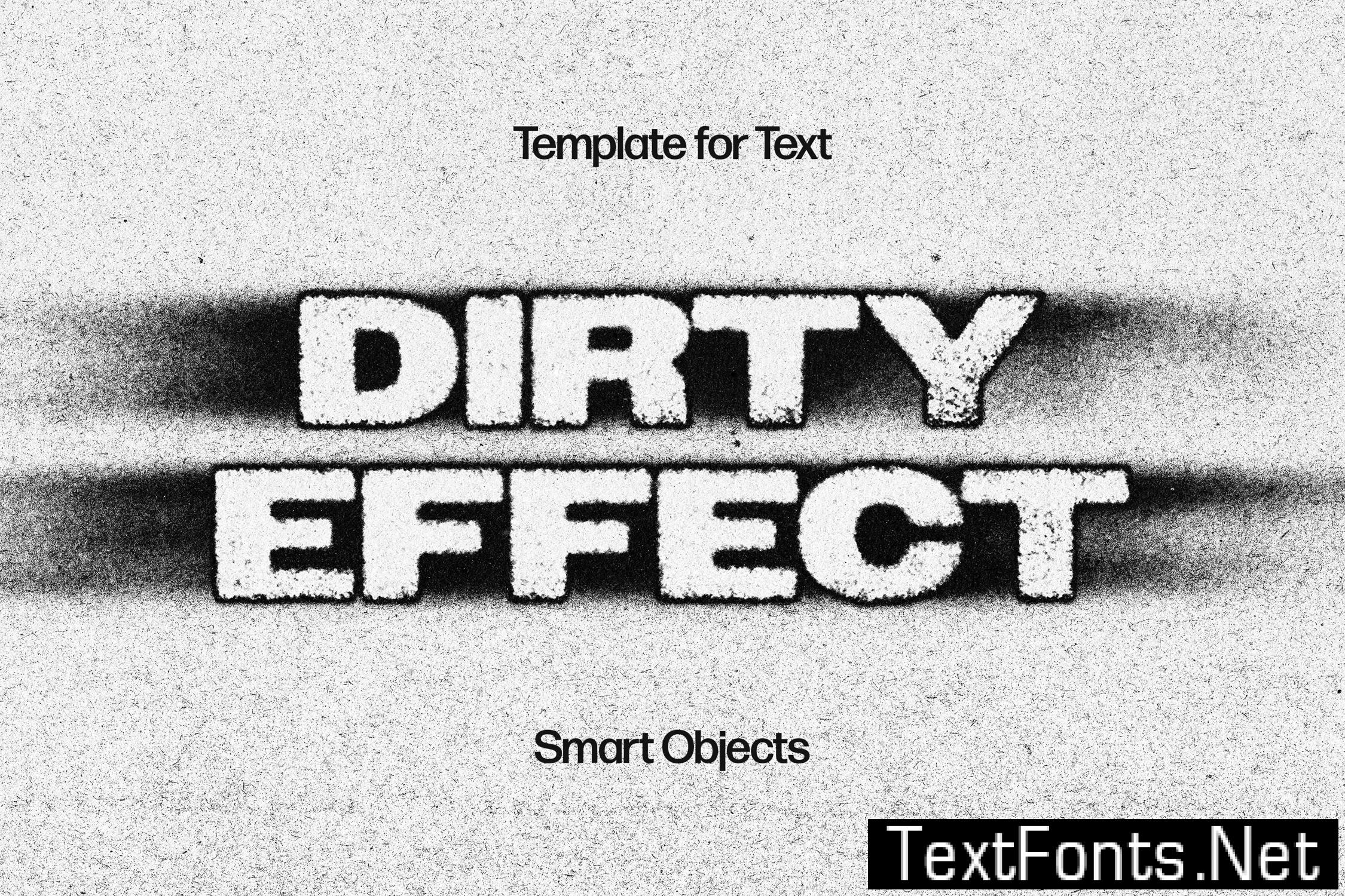 Dirty Text Effect 6D3FSK8