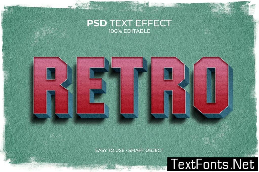 Retro Vintage Text Effect 4TJTL2P