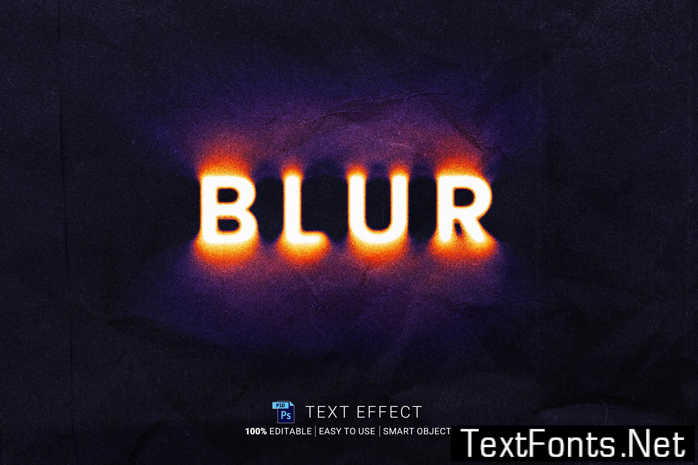 Blur Editable Text Effect RUE65QA